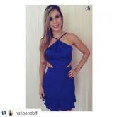 VESTIDO LISO COM RECORTES E ALCINHA LA BELLA