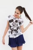 T-SIRT MICKEY E MINNIE IN LOVE 01 - MALHA FLAME MANGUINHA