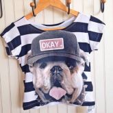 T-SHIRT CROPPED DOG OK